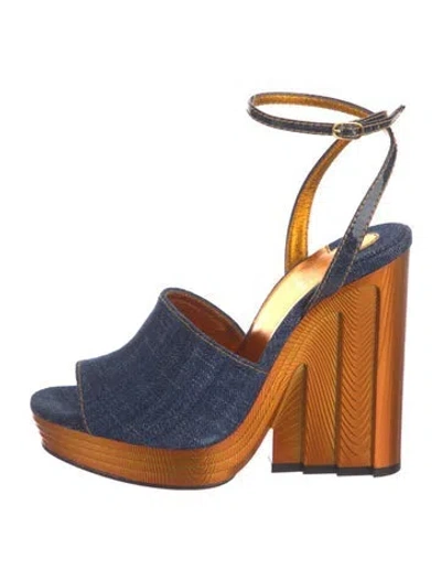 Pre-owned Christian Louboutin Denim Pumps In Multi