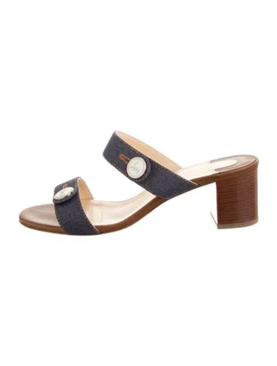 Pre-owned Christian Louboutin Denim Sandals In Blue