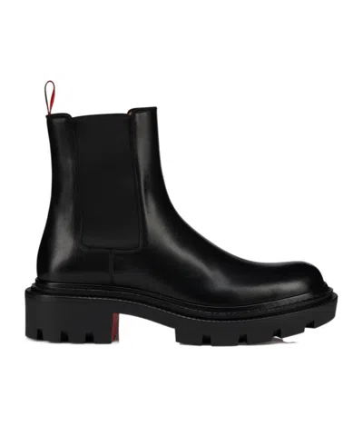 Christian Louboutin Devon College Ankle Boots In Black