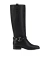 Christian Louboutin Dianouchette Leather Red Sole Riding Boots In Black