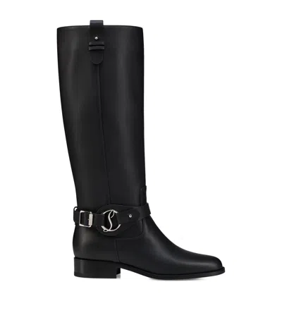 CHRISTIAN LOUBOUTIN DIANOUCHETTE BOTTA LEATHER KNEE-HIGH BOOTS