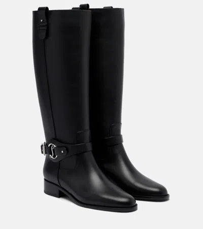 Christian Louboutin Dianouchette Leather Biker Boots In Black