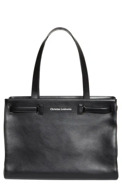 Christian Louboutin Djanis Leather East/west Tote In Black