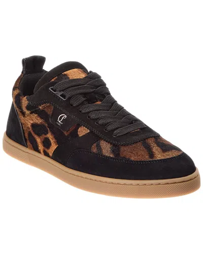 Christian Louboutin Tutti Rui Donna Red Sole Low-top Sneakers In Brown