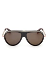 Christian Louboutin Aviator Metal Sunglasses