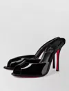 Christian Louboutin Dolly Patent Leather Stiletto Mule Sandals In Black