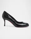 Christian Louboutin Dolly Patent Leather Pumps 85 In Black