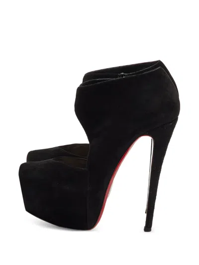 Pre-owned Christian Louboutin Donue Platform Pumps In Black