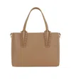 Christian Louboutin Beige Leather Cabata Small Tote Bag Women In Brown