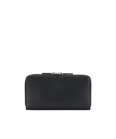 Christian Louboutin Double Zip Wallet In Black