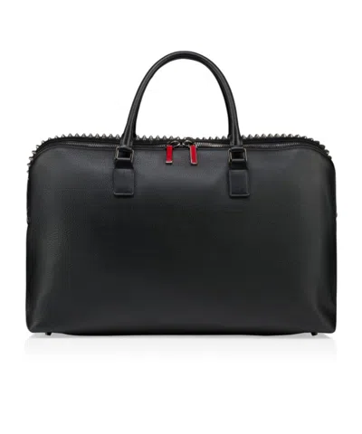 Christian Louboutin Duffle Bag - Grained Calf Leather And Spikes - Black