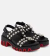 Christian Louboutin Duniclou Heeled Sandals In Black/lin Black