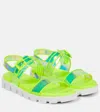 Christian Louboutin Loubi Duniss Flat Sandals In Fluo Yellow