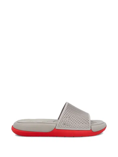 Christian Louboutin Easy Breezy Pool Slides In Gray