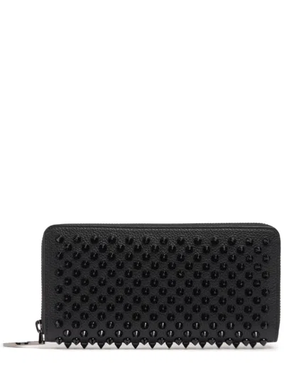 Christian Louboutin Elegant Black Compact Wallet With Modern Texture