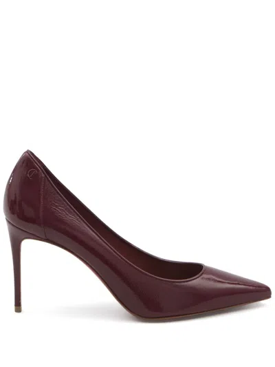 Christian Louboutin Elegant Patent Calf Leather Heels In Brown