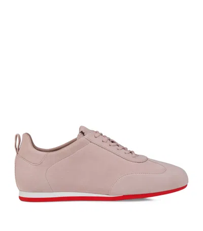 Christian Louboutin Eleonora Suede Sneakers In Pink