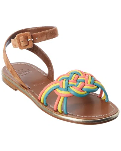 Christian Louboutin Ella Leather Sandal In Multi