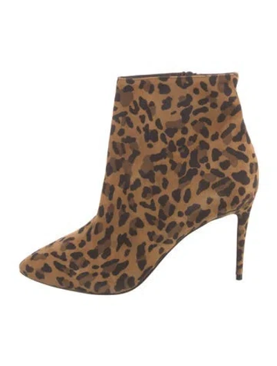 Pre-owned Christian Louboutin Eloise 85 Suede Ankle Boots Suede Boots In Brown