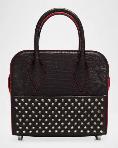 Christian Louboutin Eloise Crossbody Bag In Spiked Lizard-embossed Leather