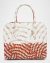 Christian Louboutin Eloise Medium Top-handle Bag In Coated Canvas And Leather