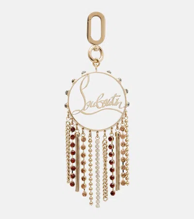 Christian Louboutin Embellished Bag Charm In Gold