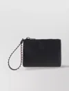 Christian Louboutin Embellished Clutch With Textured Finish And Wrist Strap In Black