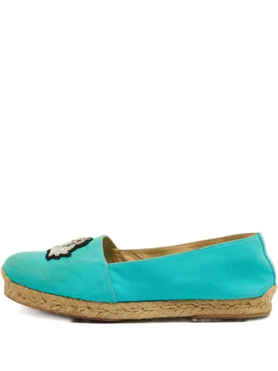 Pre-owned Christian Louboutin Embroidered Espadrilles