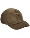 Christian Louboutin Enky Mooncrest Monogram Corduroy Baseball Cap In Green