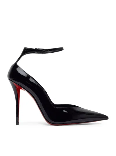 CHRISTIAN LOUBOUTIN EROZEE 100 BLACK PATENT DÉCOLLETÉ