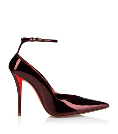 Christian Louboutin Erozee Patent Leather Pumps 100 In Brown