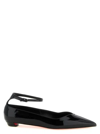 Christian Louboutin Erozeena Patent Ballerina Flat In Black