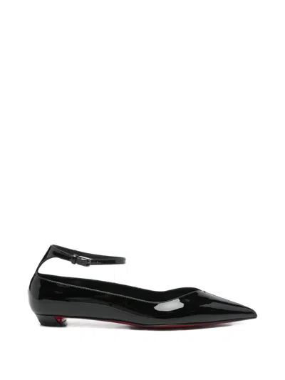 Christian Louboutin Erozeena Patent Leather Ballets In Black