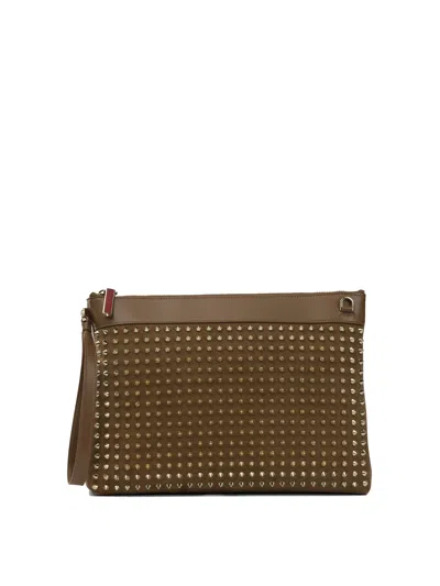 CHRISTIAN LOUBOUTIN ES POUCH BROWN