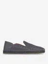 Christian Louboutin Collapsible-heel Croc-effect Leather-trimmed Suede Espadrilles