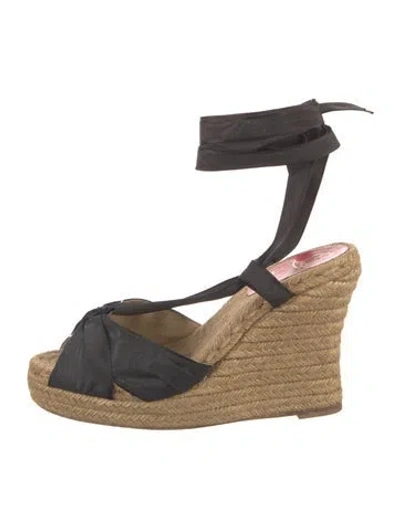 Pre-owned Christian Louboutin Espadrilles In Black