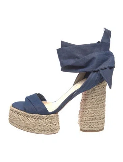 Pre-owned Christian Louboutin Espadrilles In Blue