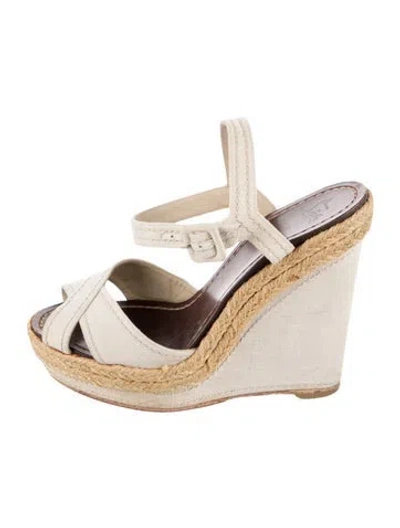 Pre-owned Christian Louboutin Espadrilles In Neutral