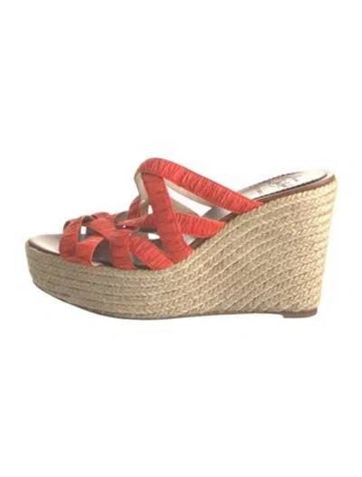 Pre-owned Christian Louboutin Espadrilles In Orange