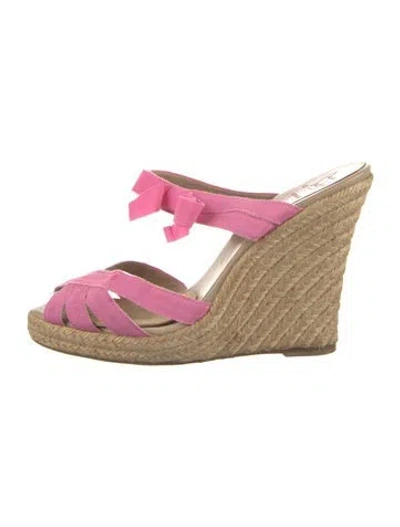 Pre-owned Christian Louboutin Espadrilles In Pink