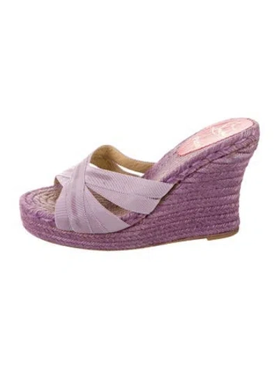 Pre-owned Christian Louboutin Espadrilles In Purple