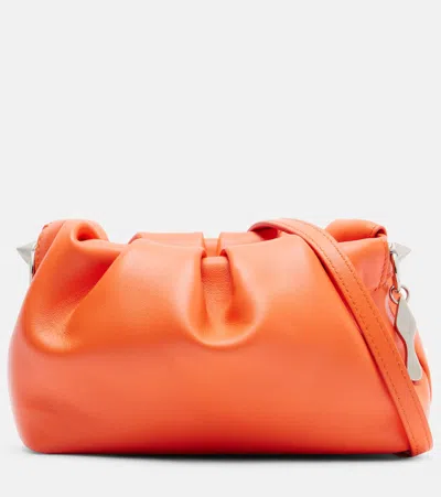 Christian Louboutin Eva Mini Leather Crossbody Bag In Orange