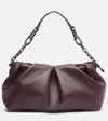 Christian Louboutin Eva Small Leather Shoulder Bag In Burgundy