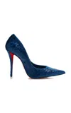 Christian Louboutin Exclusive Miss Z 100mm Velvet-effect Leather Pumps In Multi