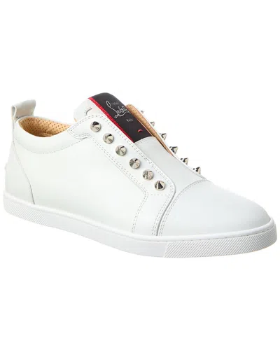 Christian Louboutin F.a.v Fique A Vontade Leather Sneaker In White