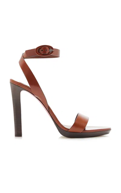 Christian Louboutin Fanny 120mm Leather Sandals In Brown