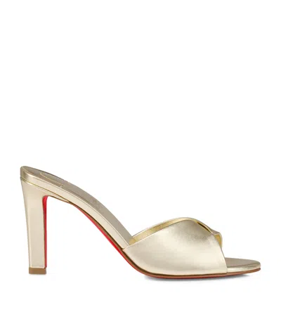 Christian Louboutin Fanny Leather Mules 85 In Multi