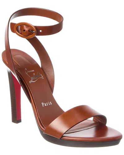 Christian Louboutin Fanny Leather Sandal In Brown
