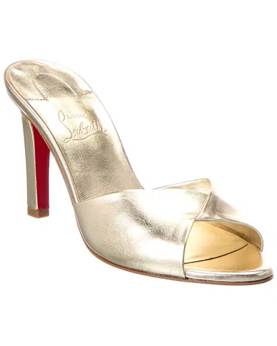 Christian Louboutin Fanny Slide 85 Leather Sandal In Gold