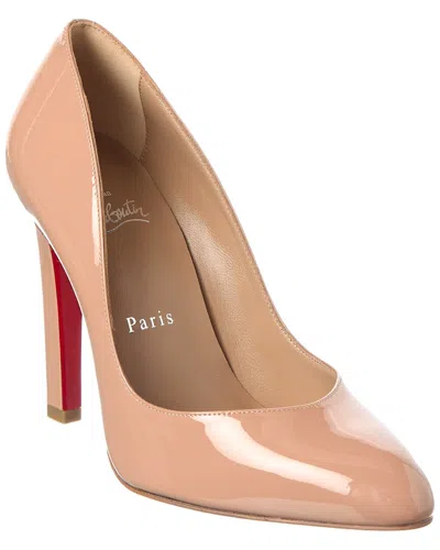 Christian Louboutin Fannylove 100 Patent Pump In Neutral
